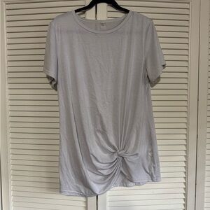 Women's white Knot Front Top